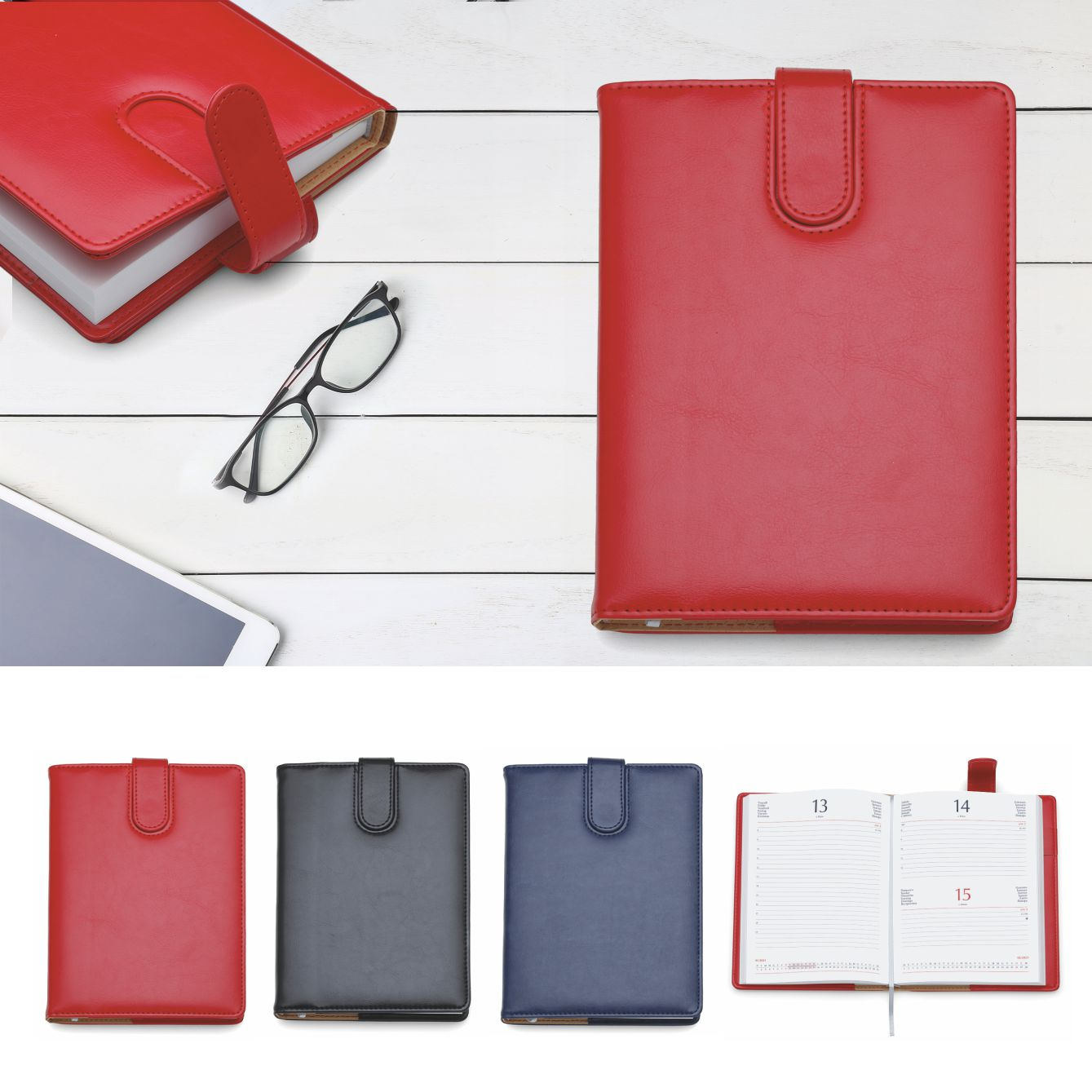 Agenda Giornaliera in Similpelle 15x21cm