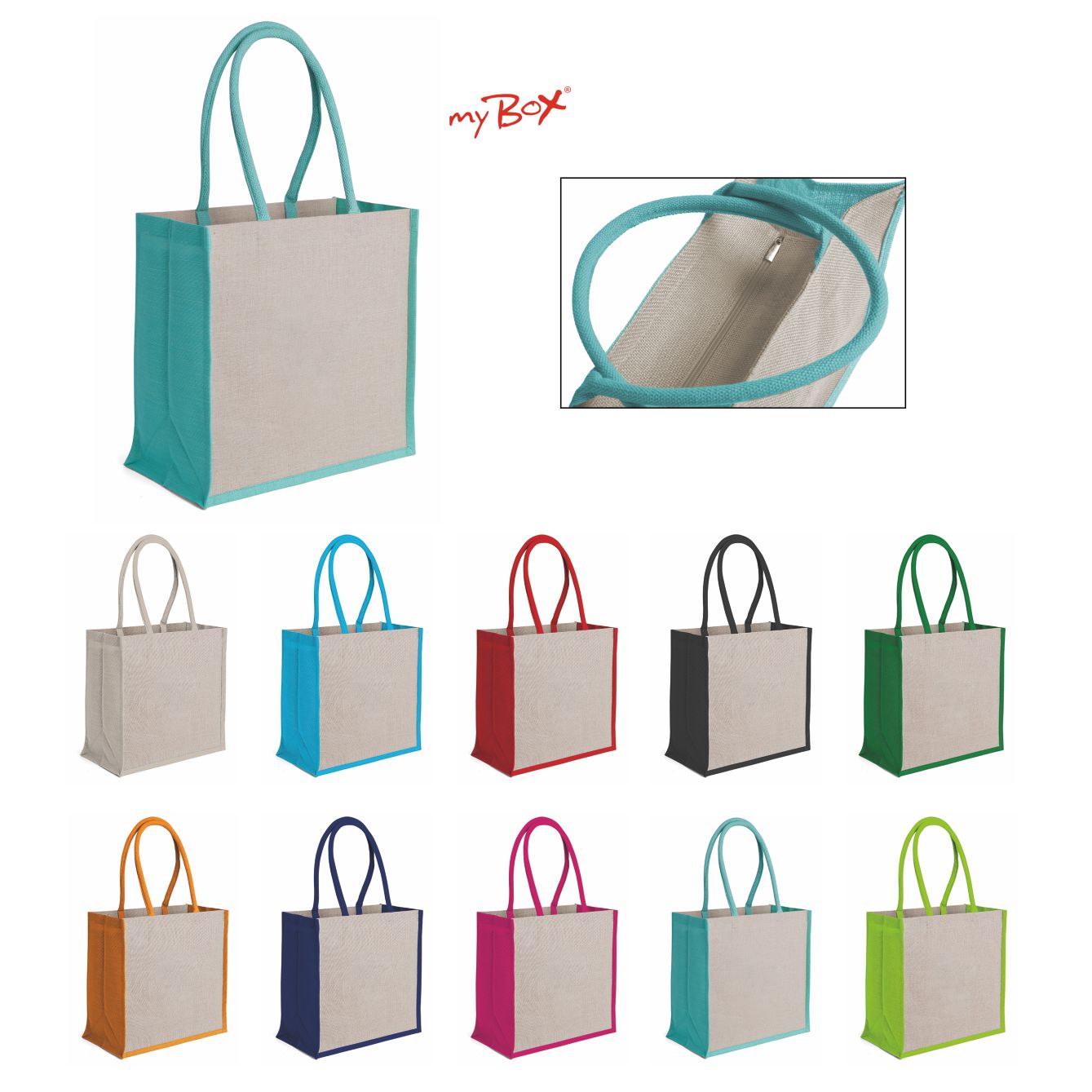 Dalia - Borsa Mare In Juta E Cotone Dimensioni: cm 36x36x20