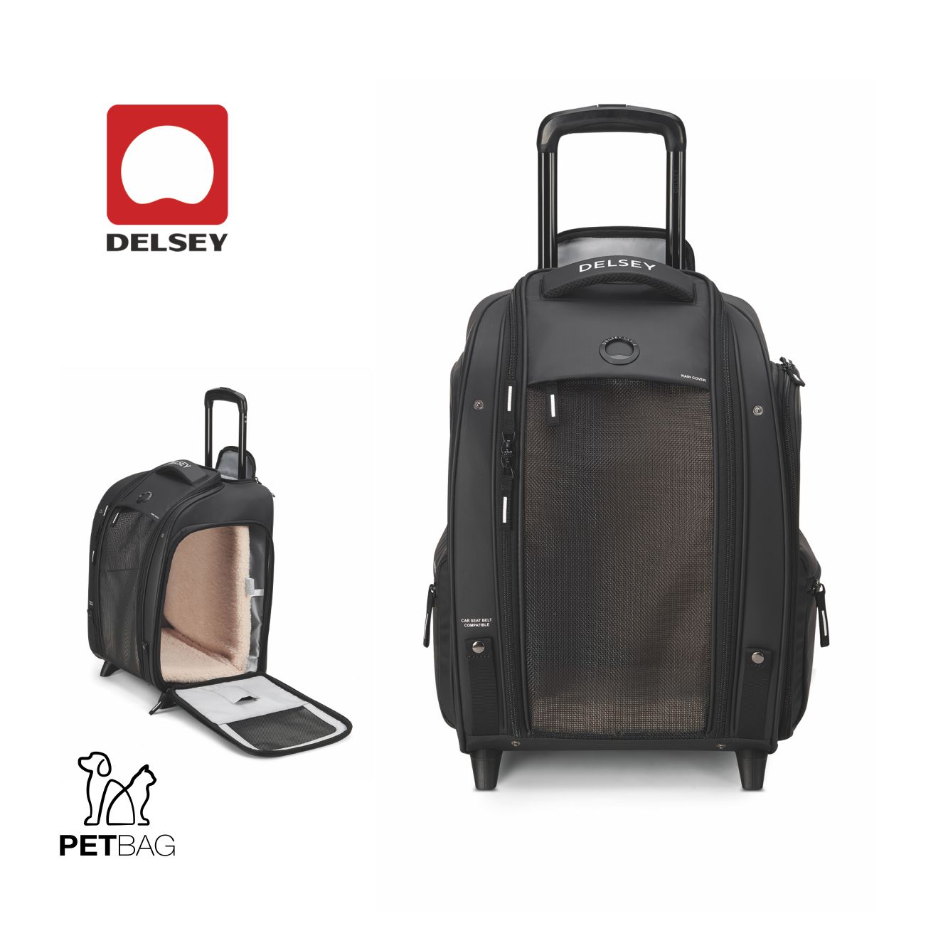 Cesare - Zaino Trolley Pet 2 ruote