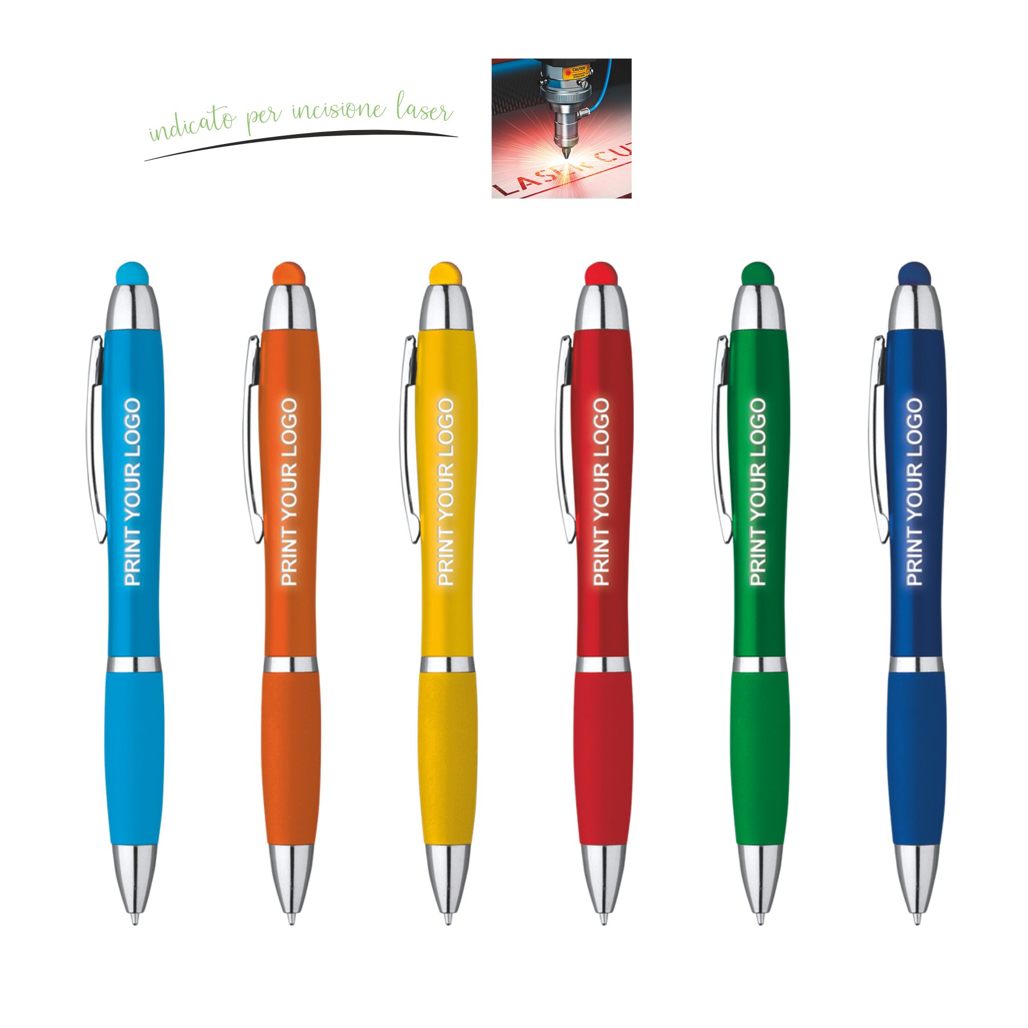 Neon Color - Penna Sfera Touch con led