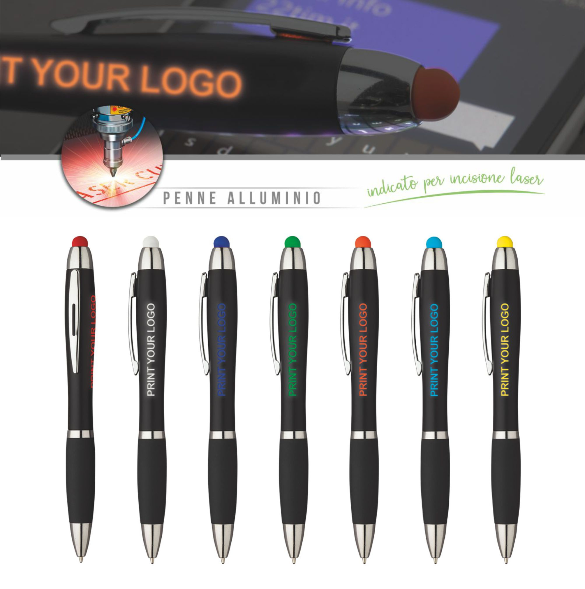 Neon - Penna Sfera Touch Con Led