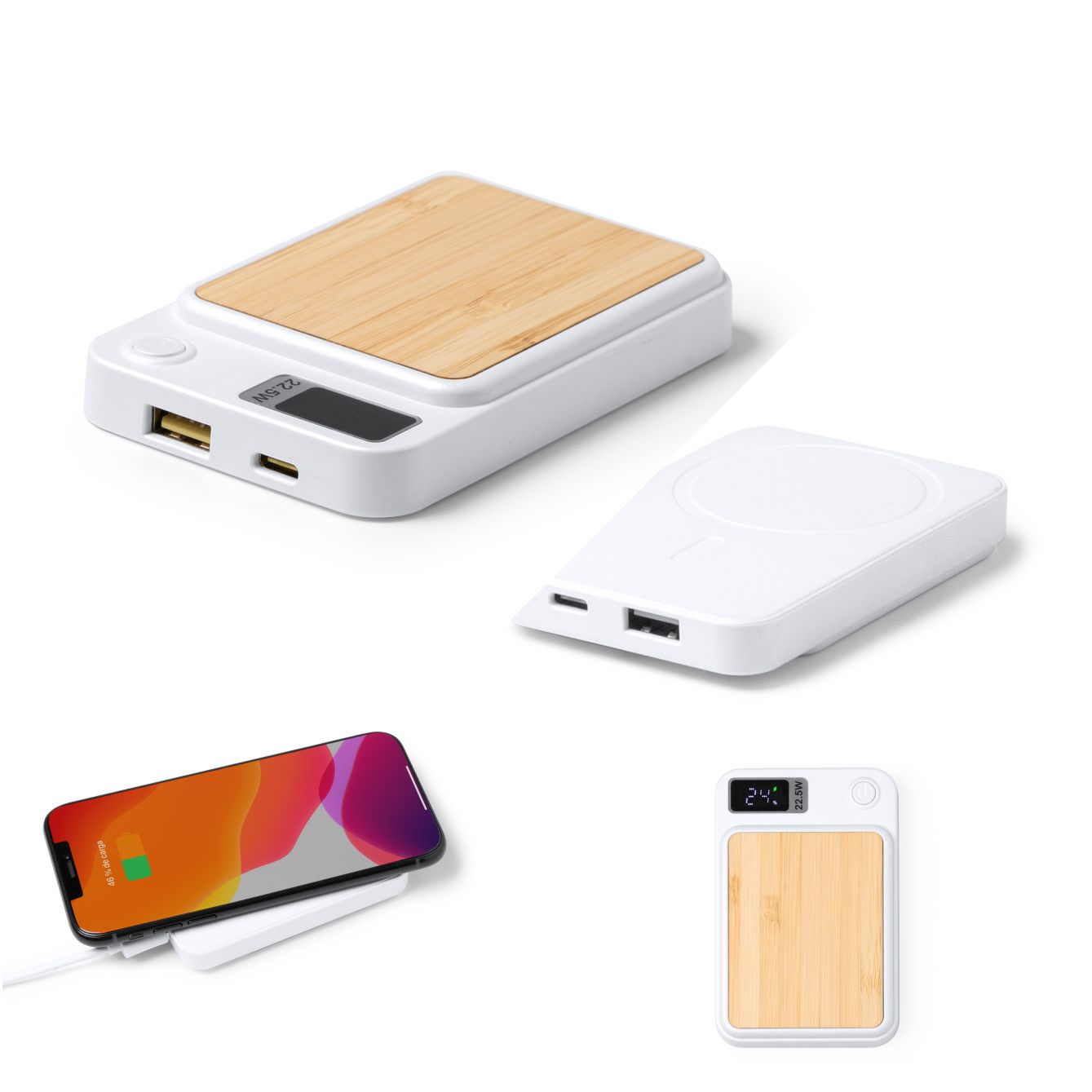Zaire - Power Bank In Bamboo E ABS Riciclato