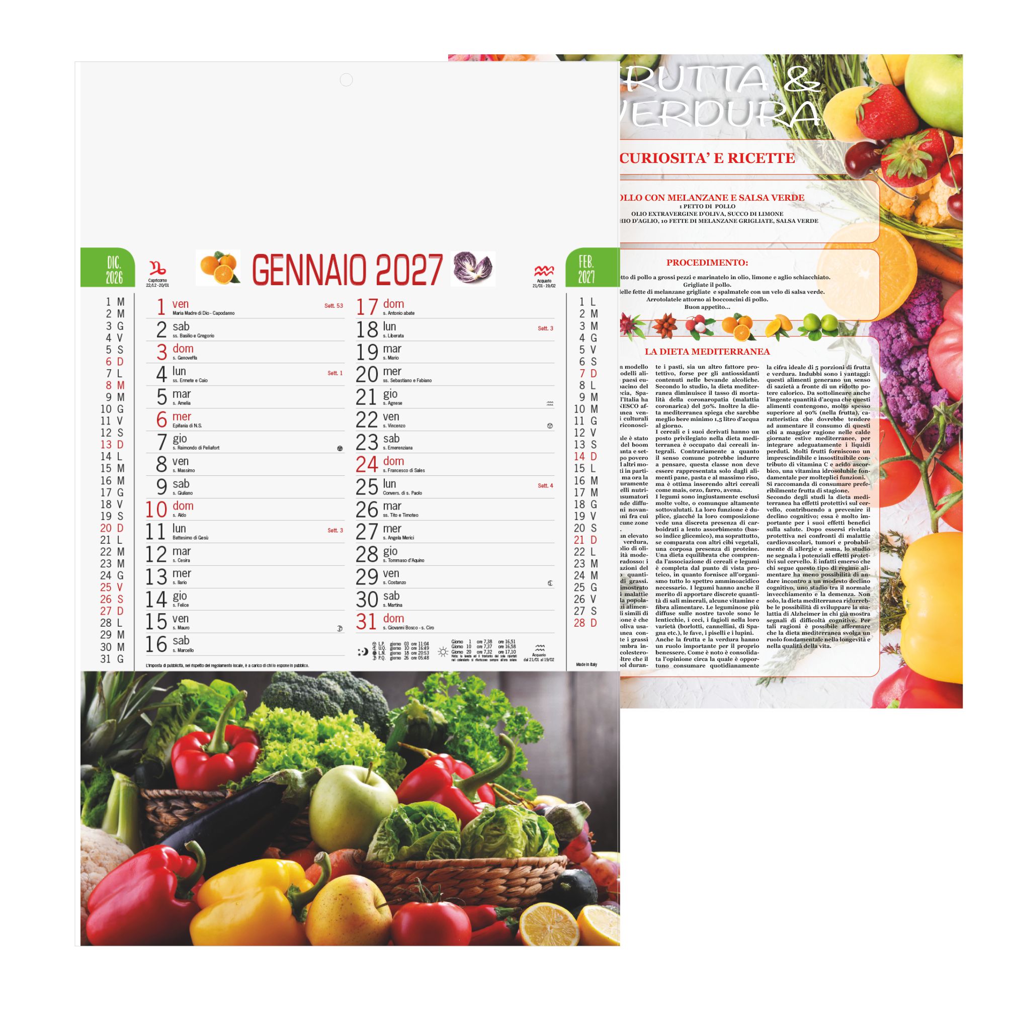 CALENDARIO FRUTTA E ORTAGGI