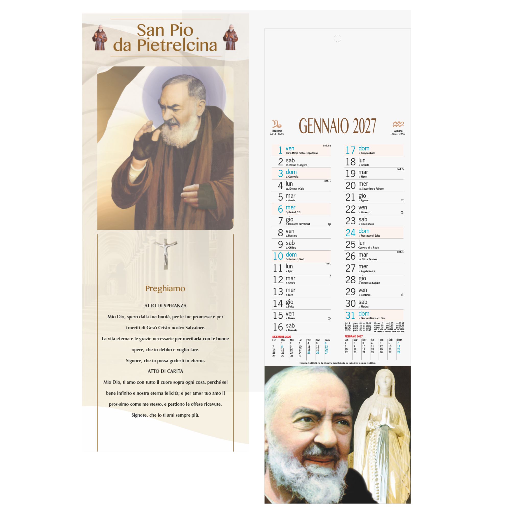 CALENDARIO SAN PIO