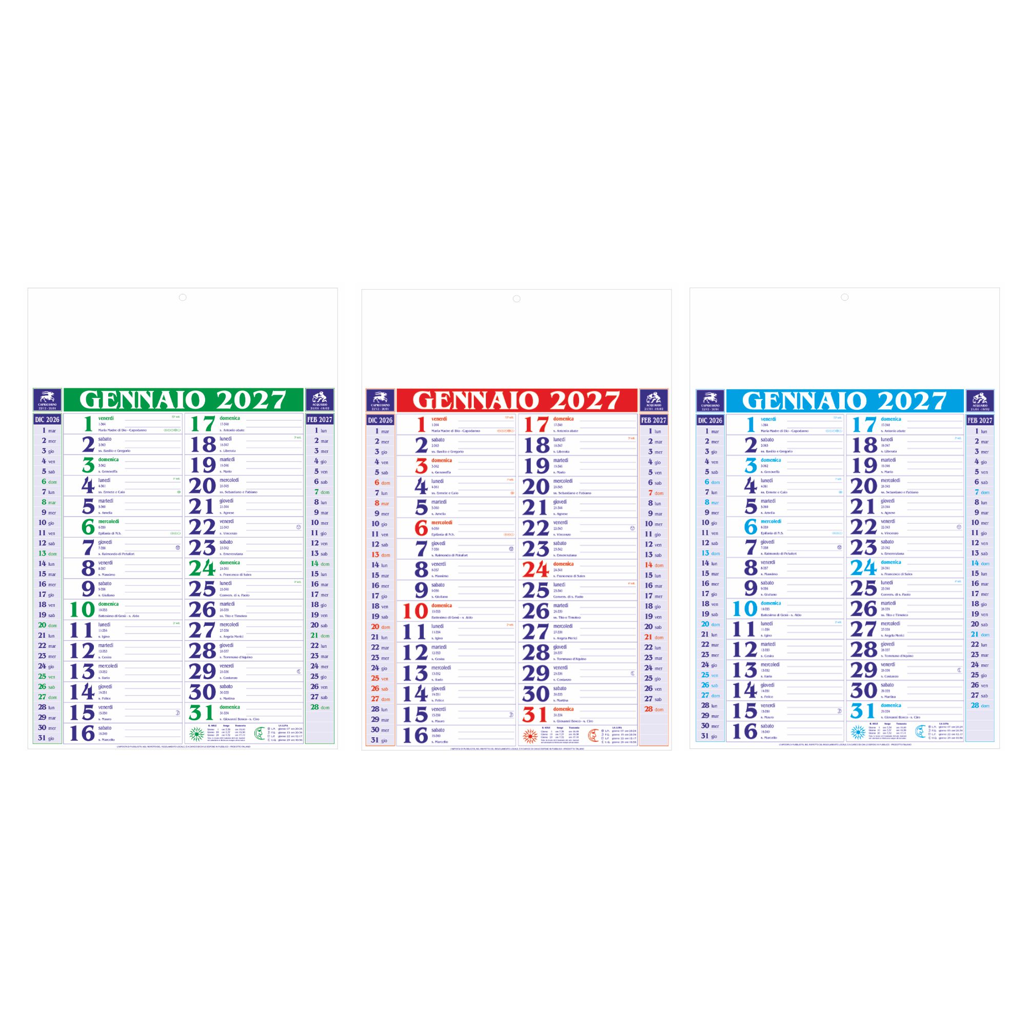 Calendario Olandese Medio