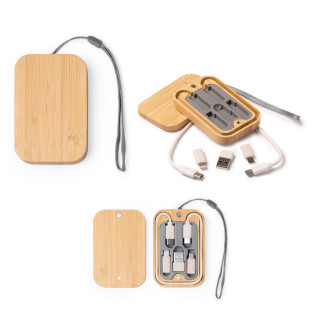 6110 Erik - Set Cavi Di Ricarica In ABS E Bamboo