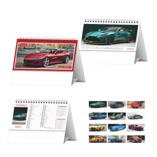 H/14 - TABLE CALENDAR FOR SPORTS CARS