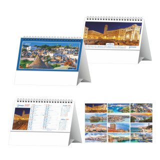 H050 PUGLIA - Calendario Illustrato da Tavolo