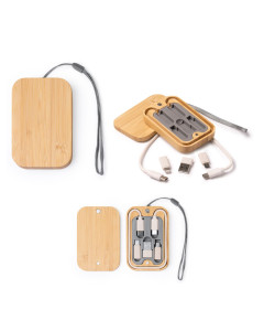 6110 Erik - Set Cavi Di Ricarica In ABS E Bamboo
